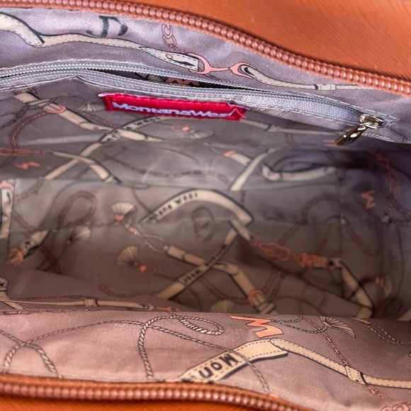 Montana West Crossbody Bag Purse Cognac Brown with matching wallet - Picture 4 of 10